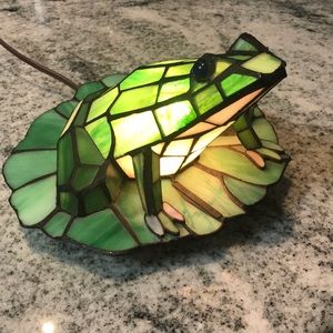 Frog Stained Glass Lamp